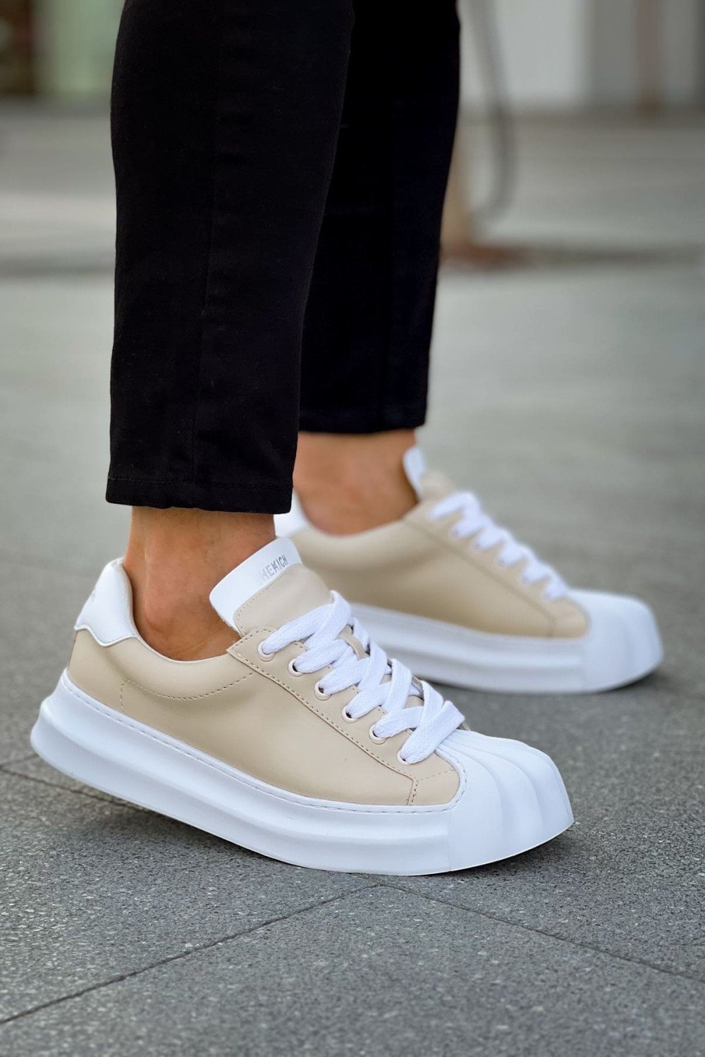 CH2411 Artenay Erkek Günlük Bağcıklı Cilt Spor Sneaker Ayakkabı CBT - Bej Erkek Ayakkabı CH2411 Artenay Erkek Günlük Bağcıklı Cilt Spor Sneaker Ayakkabı CBT - Bej – Chekich Erkek Ayakkabı