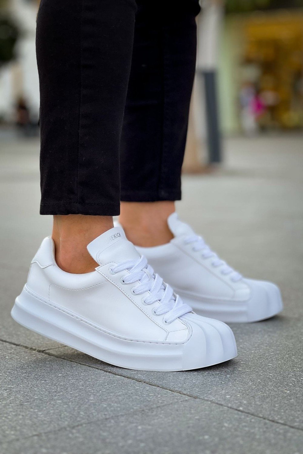 CH2411 Artenay Erkek Günlük Bağcıklı Cilt Spor Sneaker Ayakkabı CBT - Beyaz Erkek Ayakkabı CH2411 Artenay Erkek Günlük Bağcıklı Cilt Spor Sneaker Ayakkabı CBT - Beyaz – Chekich Erkek Ayakkabı