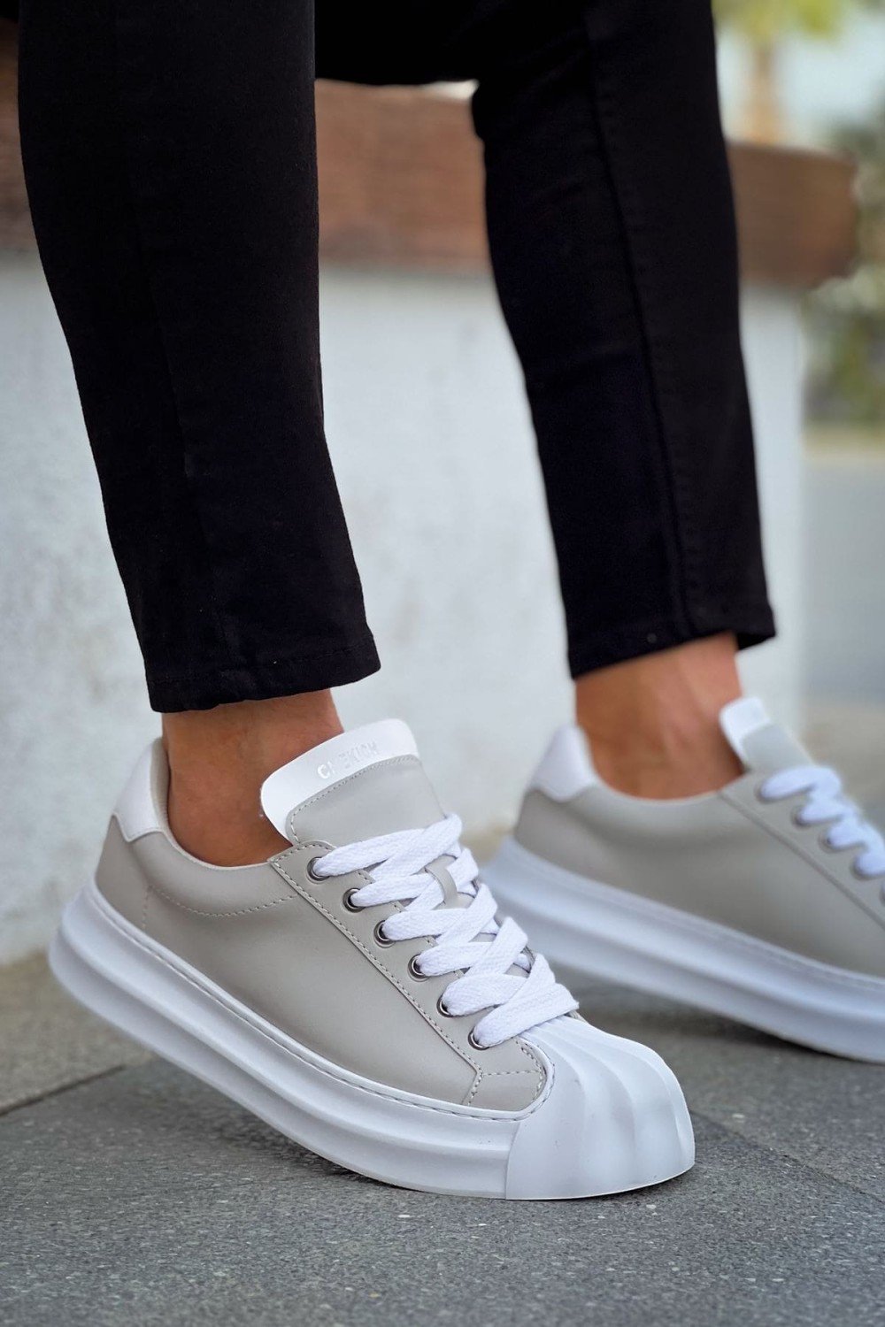 CH2411 Artenay Erkek Günlük Bağcıklı Cilt Spor Sneaker Ayakkabı CBT - Gri Erkek Ayakkabı CH2411 Artenay Erkek Günlük Bağcıklı Cilt Spor Sneaker Ayakkabı CBT - Gri – Chekich Erkek Ayakkabı