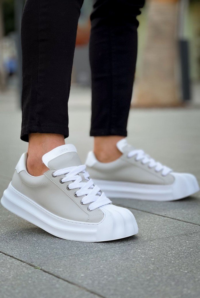 CH2411 Artenay Erkek Günlük Bağcıklı Cilt Spor Sneaker Ayakkabı CBT - Gri CH2411 Artenay Erkek Günlük Bağcıklı Cilt Spor Sneaker Ayakkabı CBT - Gri