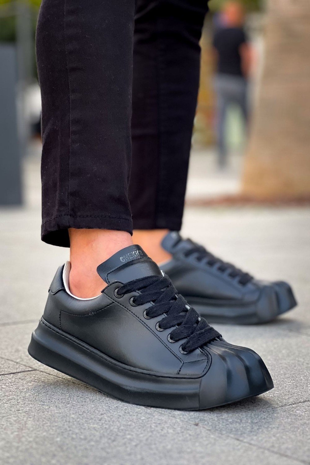 CH2411 Artenay Erkek Günlük Bağcıklı Cilt Spor Sneaker Ayakkabı CST - Siyah Erkek Ayakkabı CH2411 Artenay Erkek Günlük Bağcıklı Cilt Spor Sneaker Ayakkabı CST - Siyah – Chekich Erkek Ayakkabı