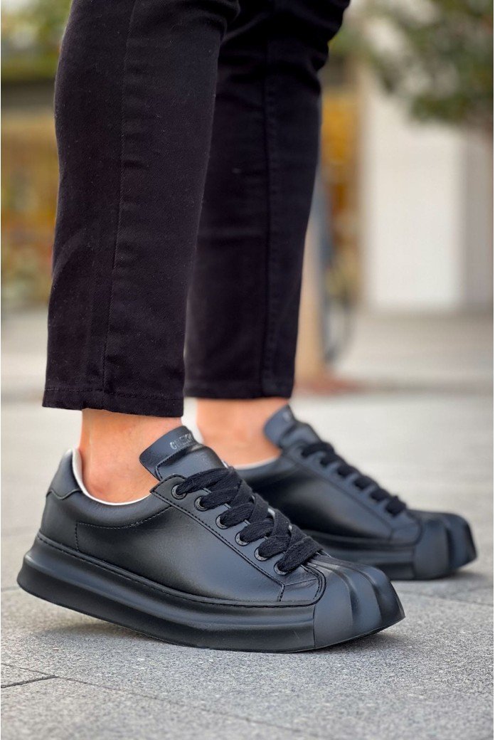 CH2411 Artenay Erkek Günlük Bağcıklı Cilt Spor Sneaker Ayakkabı CST - Siyah CH2411 Artenay Erkek Günlük Bağcıklı Cilt Spor Sneaker Ayakkabı CST - Siyah