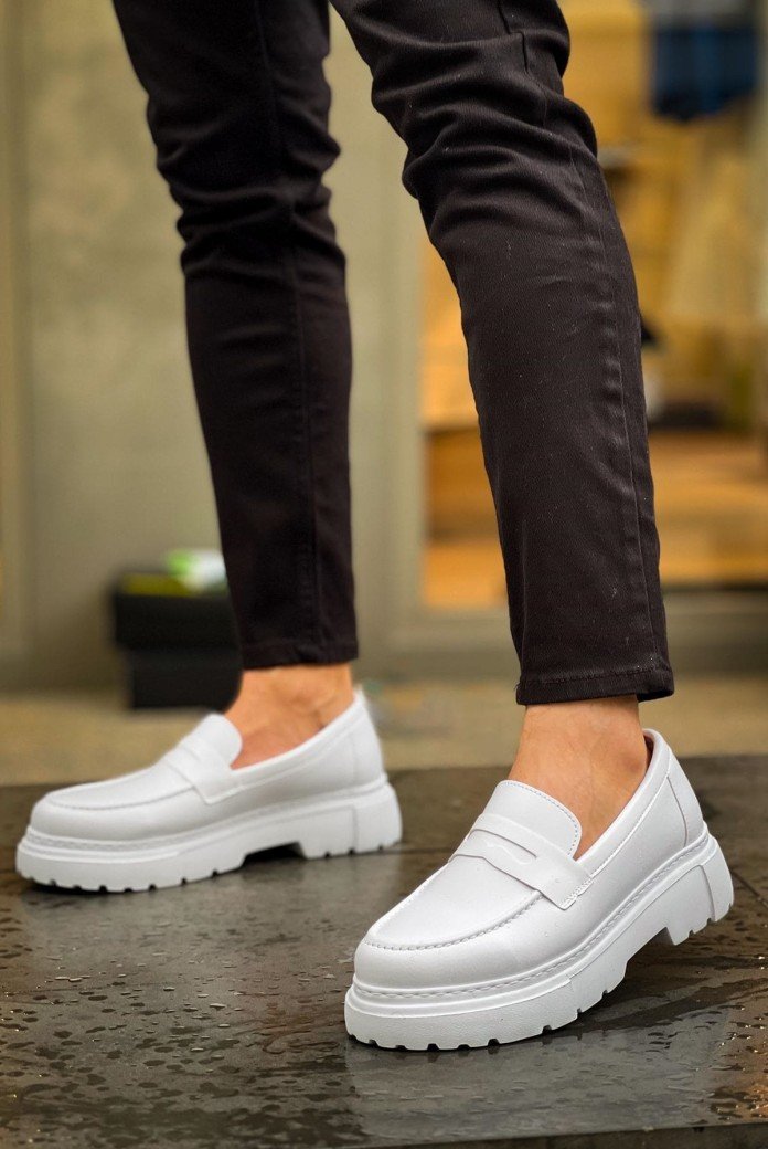 CH2417 Lavoric Erkek Günlük Bağcıksız Cilt Klasik Ayakkabı CBT - Beyaz CH2417 Lavoric Erkek Günlük Bağcıksız Cilt Klasik Ayakkabı CBT - Beyaz