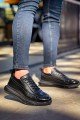 CH2419 Cools Erkek Günlük Bağcıklı Cilt Rugan Spor Sneaker Ayakkabı CRST - Siyah Erkek Ayakkabı CH2419 Cools Erkek Günlük Bağcıklı Cilt Rugan Spor Sneaker Ayakkabı CRST - Siyah – Chekich Erkek Ayakkabı