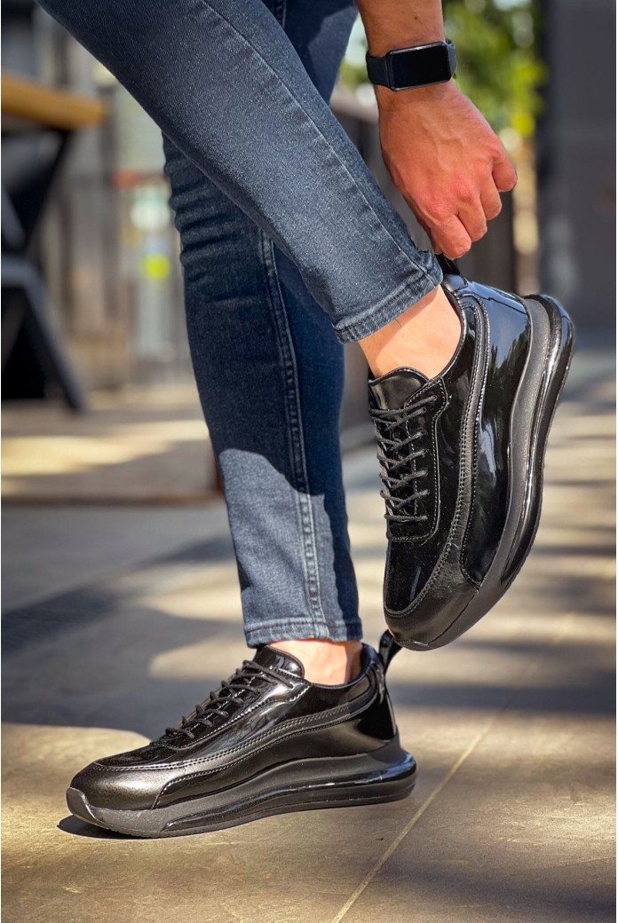 CH2419 Cools Erkek Günlük Bağcıklı Rugan Cilt Spor Sneaker Ayakkabı RCST - Siyah CH2419 Cools Erkek Günlük Bağcıklı Rugan Cilt Spor Sneaker Ayakkabı RCST - Siyah