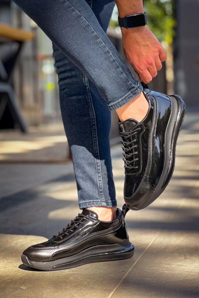 CH2419 Cools Erkek Günlük Bağcıklı Rugan Cilt Spor Sneaker Ayakkabı RCST - Siyah CH2419 Cools Erkek Günlük Bağcıklı Rugan Cilt Spor Sneaker Ayakkabı RCST - Siyah