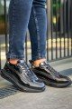 CH2419 Cools Erkek Günlük Bağcıklı Rugan Cilt Spor Sneaker Ayakkabı RCST - Siyah Erkek Ayakkabı CH2419 Cools Erkek Günlük Bağcıklı Rugan Cilt Spor Sneaker Ayakkabı RCST - Siyah – Chekich Erkek Ayakkabı
