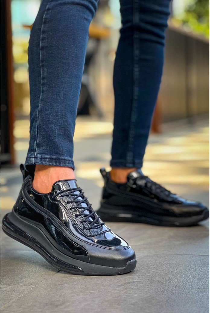 CH2419 Cools Erkek Günlük Bağcıklı Rugan Cilt Spor Sneaker Ayakkabı RCST - Siyah CH2419 Cools Erkek Günlük Bağcıklı Rugan Cilt Spor Sneaker Ayakkabı RCST - Siyah