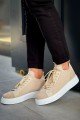 CH2423 During Erkek Günlük Bağcıklı Triko Spor Sneaker Ayakkabı TBT - Bej – Chekich Erkek Ayakkabı