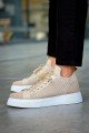 CH2423 During Erkek Günlük Bağcıklı Triko Spor Sneaker Ayakkabı TBT - Bej – Chekich Erkek Ayakkabı