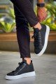 CH2423 During Erkek Günlük Bağcıklı Triko Spor Sneaker Ayakkabı TBT - Siyah – Chekich Erkek Ayakkabı