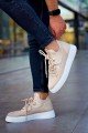 CH2425 Yezz Erkek Günlük Bağcıklı Triko Spor Sneaker Ayakkabı TBT - Bej – Chekich Erkek Ayakkabı