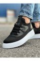 CH2425 Yezz Erkek Günlük Bağcıklı Triko Spor Sneaker Ayakkabı TBT - Siyah – Chekich Erkek Ayakkabı