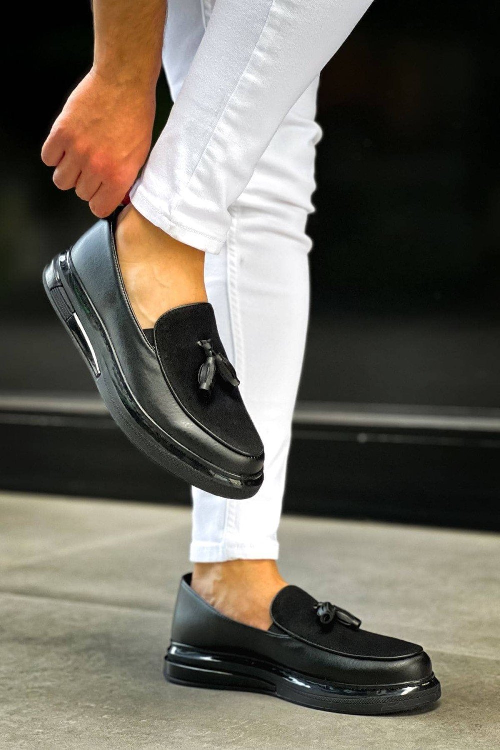CH2427 Loafer - Xx Erkek Günlük Bağcıksız Corcik Cilt Süet Klasik Ayakkabı CSST - Siyah – Chekich Erkek Ayakkabı