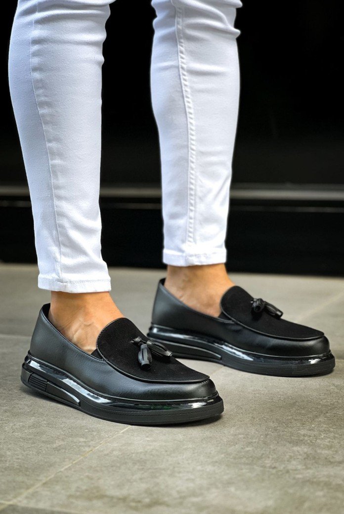 CH2427 Loafer - Xx Erkek Günlük Bağcıksız Corcik Cilt Süet Klasik Ayakkabı CSST - Siyah CH2427 Loafer - Xx Erkek Günlük Bağcıksız Corcik Cilt Süet Klasik Ayakkabı CSST - Siyah