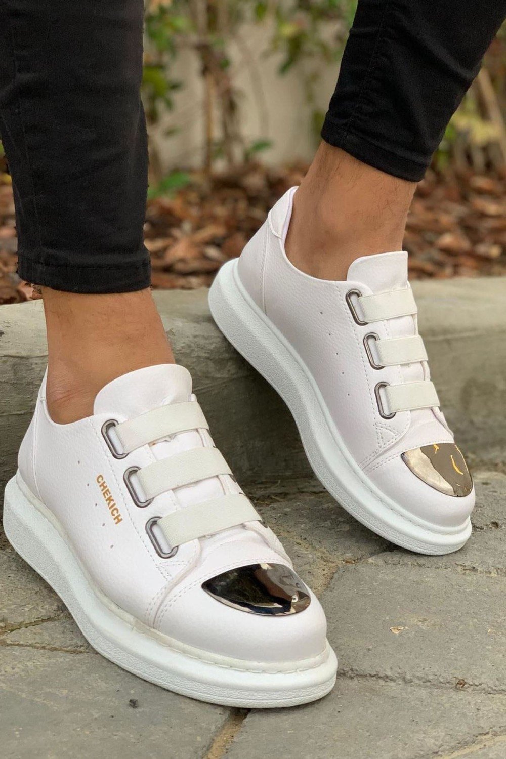 CH251 Mirror Erkek Günlük Lastikli Cilt Spor Sneaker Ayakkabı CBT - Beyaz Erkek Ayakkabı CH251 Mirror Erkek Günlük Lastikli Cilt Spor Sneaker Ayakkabı CBT - Beyaz – Chekich Erkek Ayakkabı