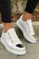 CH251 Mirror Erkek Günlük Lastikli Cilt Spor Sneaker Ayakkabı CBT - Beyaz Erkek Ayakkabı CH251 Mirror Erkek Günlük Lastikli Cilt Spor Sneaker Ayakkabı CBT - Beyaz – Chekich Erkek Ayakkabı