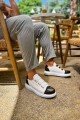 CH251 Mirror Erkek Günlük Lastikli Cilt Spor Sneaker Ayakkabı CBT - Beyaz/Siyah Erkek Ayakkabı CH251 Mirror Erkek Günlük Lastikli Cilt Spor Sneaker Ayakkabı CBT - Beyaz/Siyah – Chekich Erkek Ayakkabı