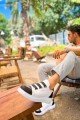 CH251 Mirror Erkek Günlük Lastikli Cilt Spor Sneaker Ayakkabı CBT - Beyaz/Siyah Erkek Ayakkabı CH251 Mirror Erkek Günlük Lastikli Cilt Spor Sneaker Ayakkabı CBT - Beyaz/Siyah – Chekich Erkek Ayakkabı