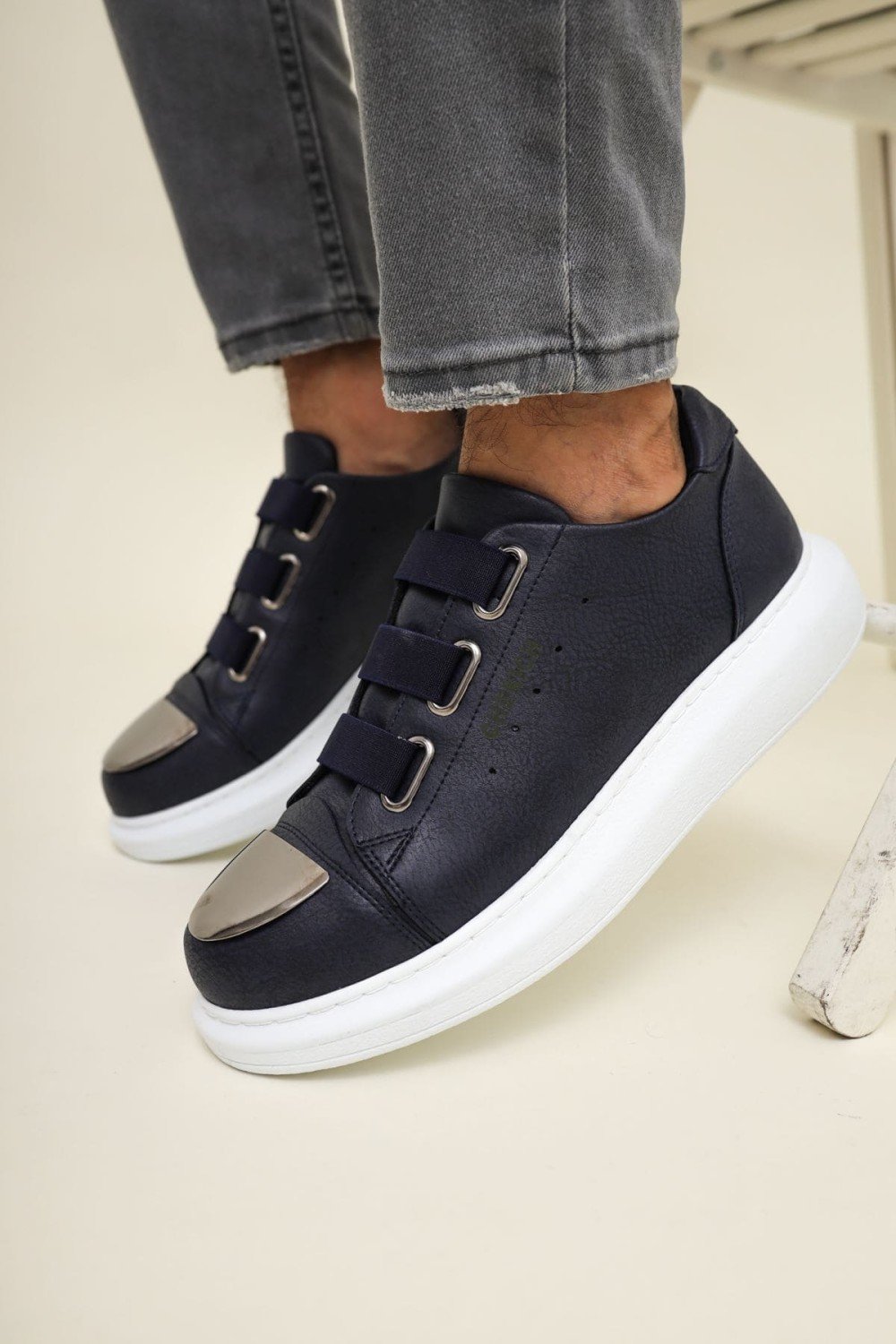 CH251 Mirror Erkek Günlük Lastikli Cilt Spor Sneaker Ayakkabı CBT - Lacivert Erkek Ayakkabı CH251 Mirror Erkek Günlük Lastikli Cilt Spor Sneaker Ayakkabı CBT - Lacivert – Chekich Erkek Ayakkabı
