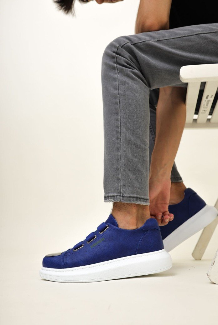 CH251 Mirror Erkek Günlük Lastikli Cilt Spor Sneaker Ayakkabı CBT - Mavi CH251 Mirror Erkek Günlük Lastikli Cilt Spor Sneaker Ayakkabı CBT - Mavi