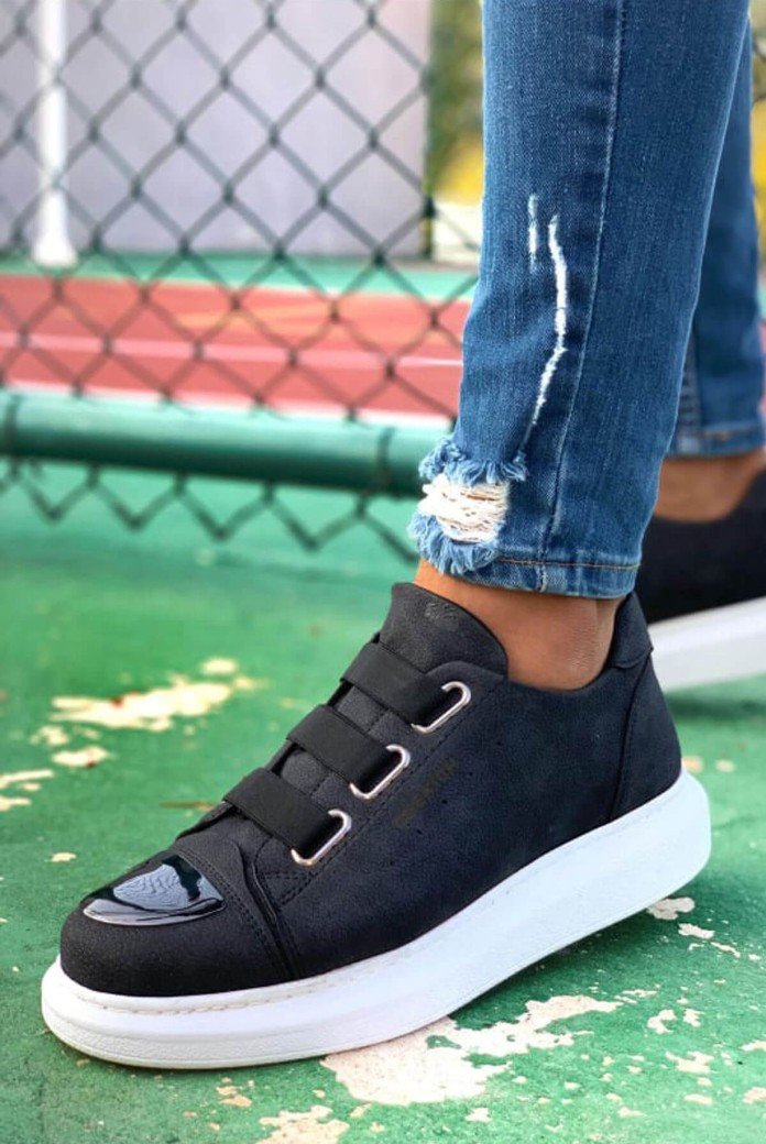 CH251 Mirror Erkek Günlük Lastikli Cilt Spor Sneaker Ayakkabı CBT - Siyah CH251 Mirror Erkek Günlük Lastikli Cilt Spor Sneaker Ayakkabı CBT - Siyah