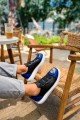 CH251 Mirror Erkek Günlük Lastikli Cilt Spor Sneaker Ayakkabı CBT - Siyah/Mavi – Chekich Erkek Ayakkabı