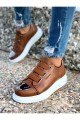 CH251 Mirror Erkek Günlük Lastikli Cilt Spor Sneaker Ayakkabı CBT - Taba – Chekich Erkek Ayakkabı