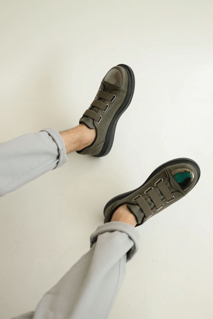 CH251 Mirror Erkek Günlük Lastikli Cilt Spor Sneaker Ayakkabı CST - Haki CH251 Mirror Erkek Günlük Lastikli Cilt Spor Sneaker Ayakkabı CST - Haki