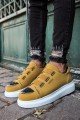 CH251 Mirror Erkek Günlük Lastikli Süet Spor Sneaker Ayakkabı SBT - Sarı