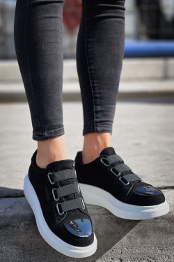 CH251 Mirror Erkek Günlük Lastikli Süet Spor Sneaker Ayakkabı SBT - Siyah CH251 Mirror Erkek Günlük Lastikli Süet Spor Sneaker Ayakkabı SBT - Siyah