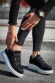 CH251 Mirror Erkek Günlük Lastikli Süet Spor Sneaker Ayakkabı SBT - Siyah – Chekich Erkek Ayakkabı