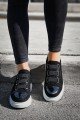 CH251 Mirror Erkek Günlük Lastikli Süet Spor Sneaker Ayakkabı SBT - Siyah – Chekich Erkek Ayakkabı