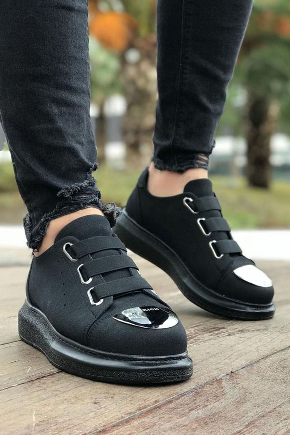 CH251 Mirror Erkek Günlük Lastikli Süet Spor Sneaker Ayakkabı SST - Siyah – Chekich Erkek Ayakkabı