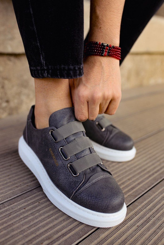 CH253 Mirror Non Erkek Günlük Lastikli Cilt Spor Sneaker Ayakkabı CBT - Antrasit CH253 Mirror Non Erkek Günlük Lastikli Cilt Spor Sneaker Ayakkabı CBT - Antrasit
