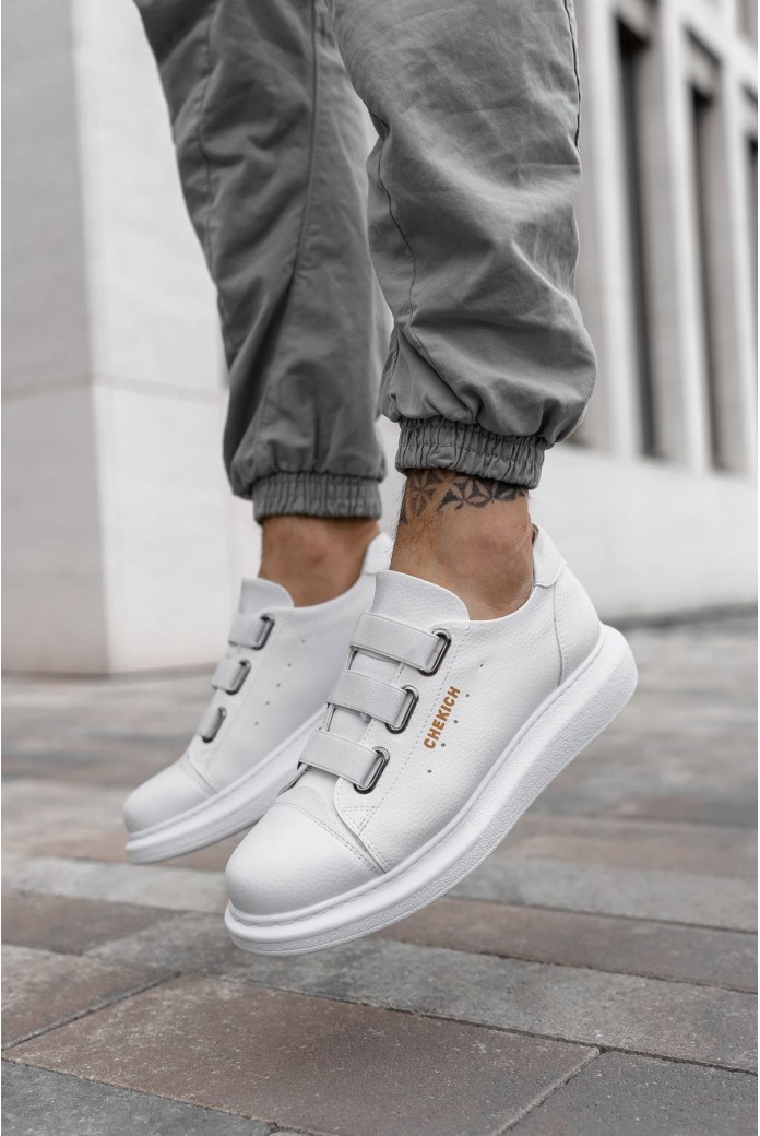 CH253 Mirror Non Erkek Günlük Lastikli Cilt Spor Sneaker Ayakkabı CBT - Beyaz CH253 Mirror Non Erkek Günlük Lastikli Cilt Spor Sneaker Ayakkabı CBT - Beyaz