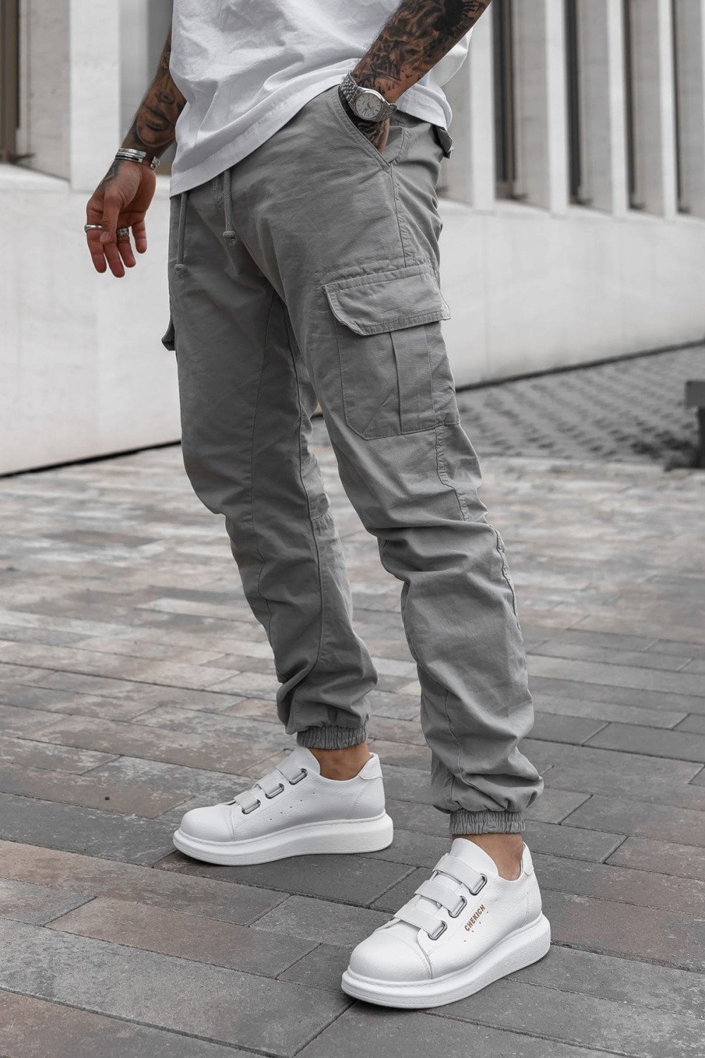 CH253 Mirror Non Erkek Günlük Lastikli Cilt Spor Sneaker Ayakkabı CBT - Beyaz – Chekich Erkek Ayakkabı