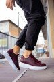 CH253 Mirror Non Erkek Günlük Lastikli Cilt Spor Sneaker Ayakkabı CBT - Bordo – Chekich Erkek Ayakkabı