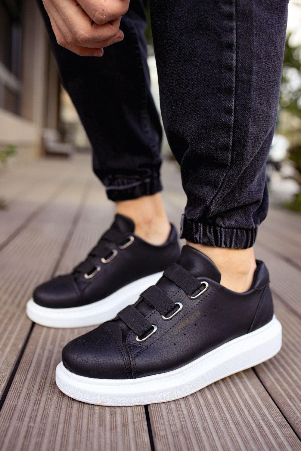 CH253 Mirror Non Erkek Günlük Lastikli Cilt Spor Sneaker Ayakkabı CBT - Siyah – Chekich Erkek Ayakkabı