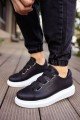 CH253 Mirror Non Erkek Günlük Lastikli Cilt Spor Sneaker Ayakkabı CBT - Siyah – Chekich Erkek Ayakkabı