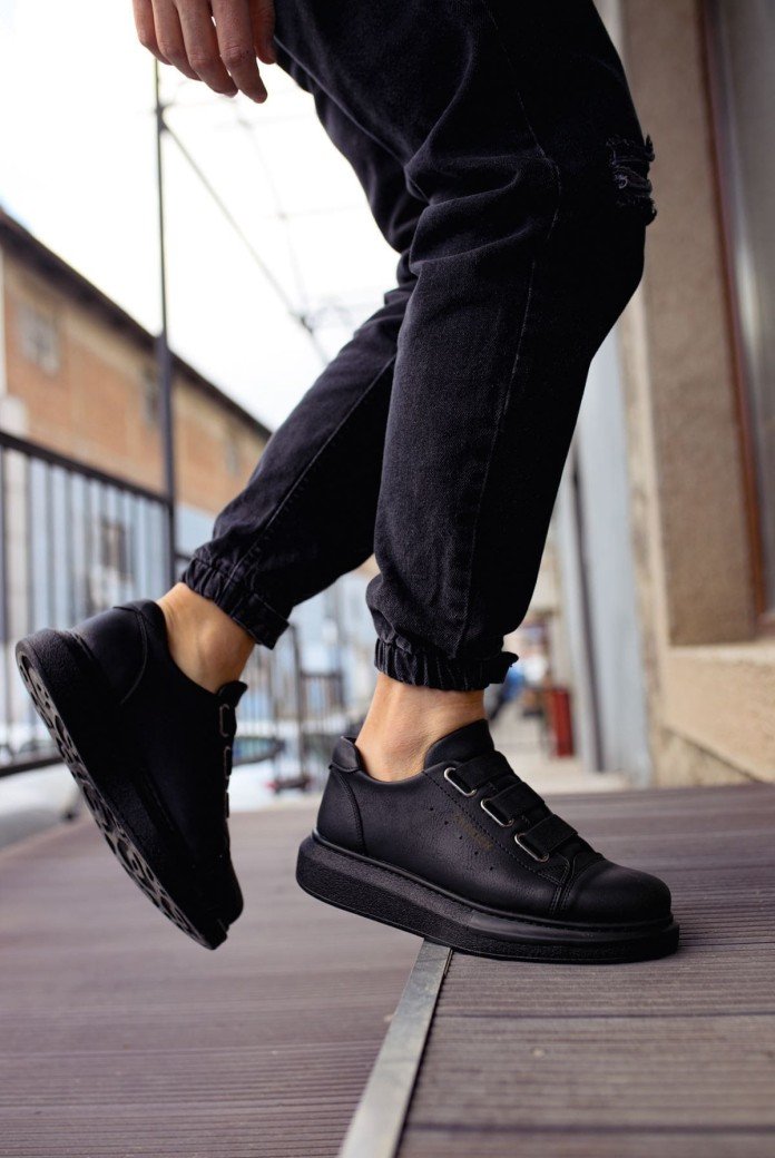 CH253 Mirror Non Erkek Günlük Lastikli Cilt Spor Sneaker Ayakkabı CST - Siyah CH253 Mirror Non Erkek Günlük Lastikli Cilt Spor Sneaker Ayakkabı CST - Siyah
