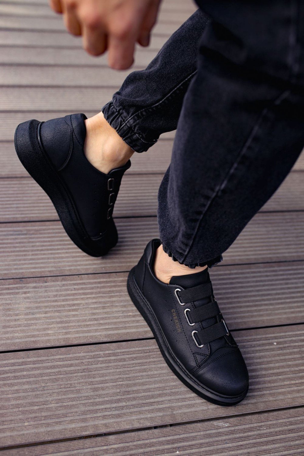 CH253 Mirror Non Erkek Günlük Lastikli Cilt Spor Sneaker Ayakkabı CST - Siyah – Chekich Erkek Ayakkabı