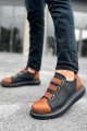 CH253 Mirror Non Erkek Günlük Lastikli Cilt Spor Sneaker Ayakkabı CST - Siyah/Taba – Chekich Erkek Ayakkabı