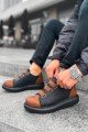 CH253 Mirror Non Erkek Günlük Lastikli Cilt Spor Sneaker Ayakkabı CST - Siyah/Taba – Chekich Erkek Ayakkabı