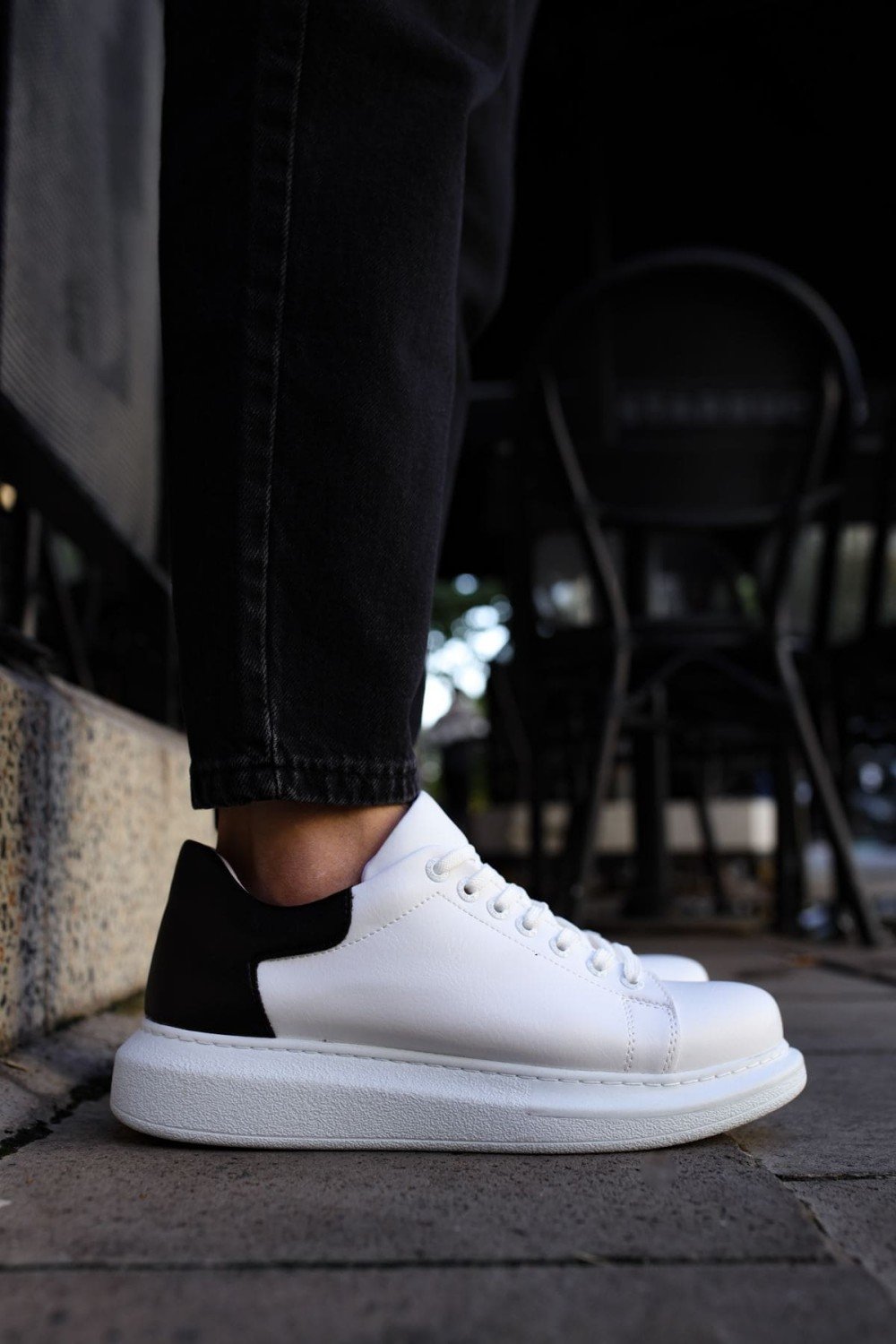 CH256 Estrella Erkek Günlük Bağcıklı Cilt Spor Sneaker Ayakkabı CBT - Beyaz/Siyah Erkek Ayakkabı CH256 Estrella Erkek Günlük Bağcıklı Cilt Spor Sneaker Ayakkabı CBT - Beyaz/Siyah – Chekich Erkek Ayakkabı