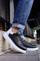 CH256 Estrella Erkek Günlük Bağcıklı Cilt Spor Sneaker Ayakkabı CBT - Siyah/Beyaz Erkek Ayakkabı CH256 Estrella Erkek Günlük Bağcıklı Cilt Spor Sneaker Ayakkabı CBT - Siyah/Beyaz – Chekich Erkek Ayakkabı