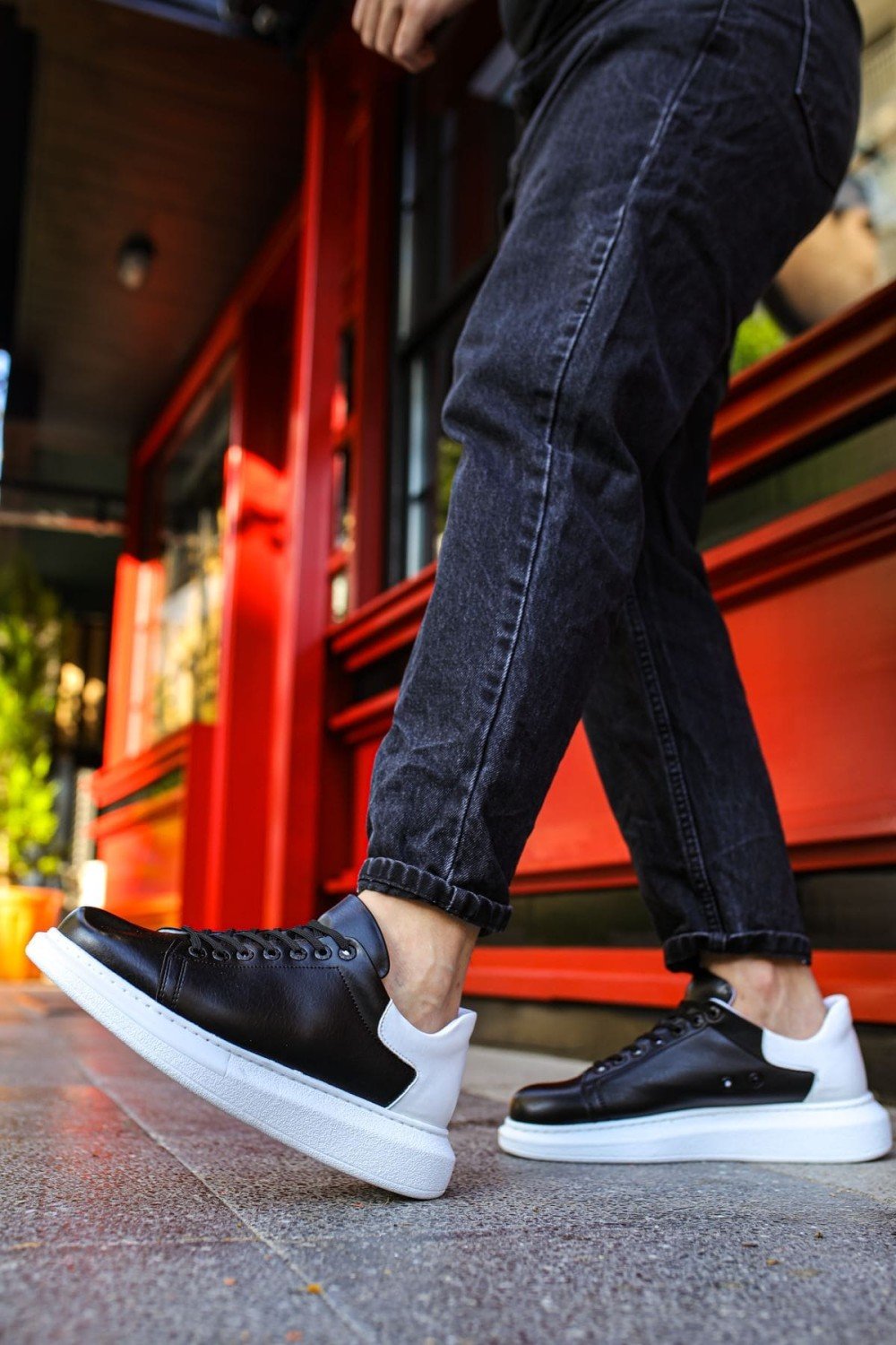 CH256 Estrella Erkek Günlük Bağcıklı Cilt Spor Sneaker Ayakkabı CBT - Siyah/Beyaz Erkek Ayakkabı CH256 Estrella Erkek Günlük Bağcıklı Cilt Spor Sneaker Ayakkabı CBT - Siyah/Beyaz – Chekich Erkek Ayakkabı