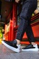 CH256 Estrella Erkek Günlük Bağcıklı Cilt Spor Sneaker Ayakkabı CBT - Siyah/Beyaz Erkek Ayakkabı CH256 Estrella Erkek Günlük Bağcıklı Cilt Spor Sneaker Ayakkabı CBT - Siyah/Beyaz – Chekich Erkek Ayakkabı