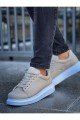 CH257 Estrellas Erkek Günlük Bağcıklı Cilt Spor Sneaker Ayakkabı CBT - Krem Erkek Ayakkabı CH257 Estrellas Erkek Günlük Bağcıklı Cilt Spor Sneaker Ayakkabı CBT - Krem – Chekich Erkek Ayakkabı