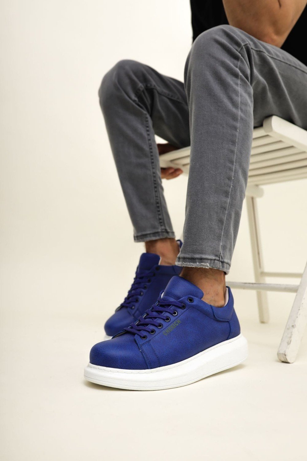 CH257 Estrellas Erkek Günlük Bağcıklı Cilt Spor Sneaker Ayakkabı CBT - Mavi Erkek Ayakkabı CH257 Estrellas Erkek Günlük Bağcıklı Cilt Spor Sneaker Ayakkabı CBT - Mavi – Chekich Erkek Ayakkabı